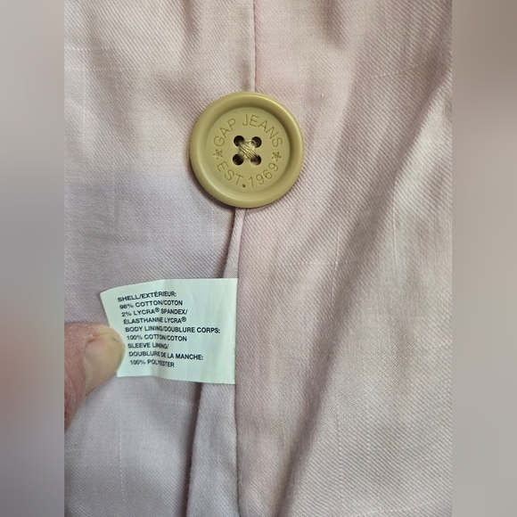 GAP Women's Preppy Old School 90s Prepschool Khaki Classic Blazer Size M - Picture 3 of 7